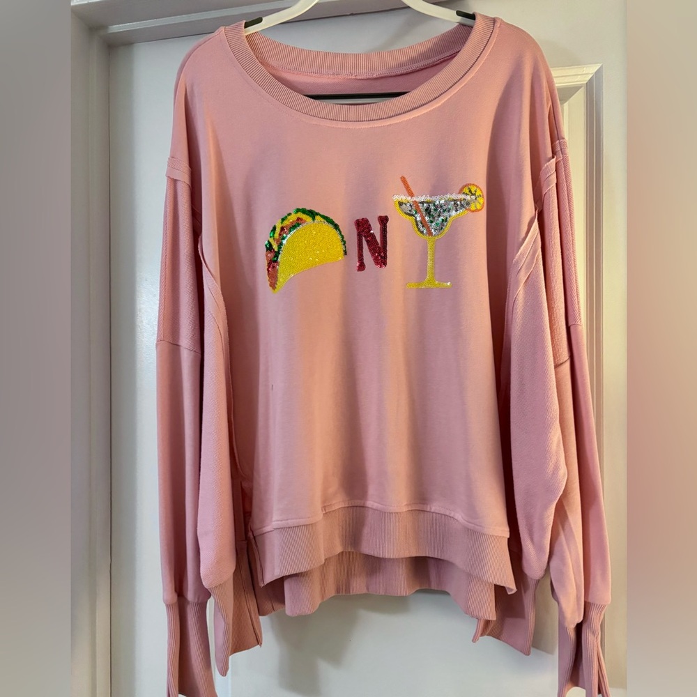 Tacos N Margaritas Sequin Shirt